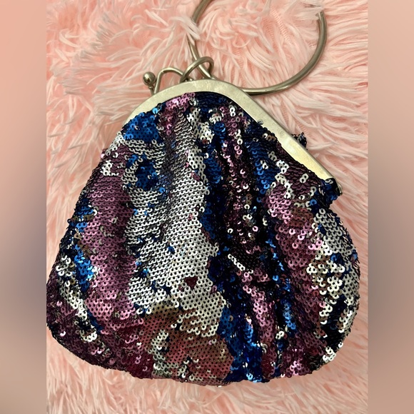 Adorable Lil Sequin Multi Color Purse Bag - Picture 2 of 4